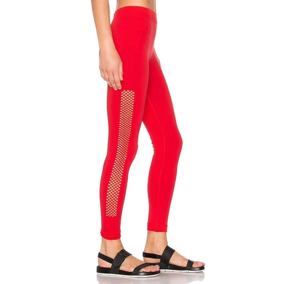ADIDAS x Stella McCartney Essentials Seamless Mesh Tight Bright Red Size Small - Picture 1 of 11